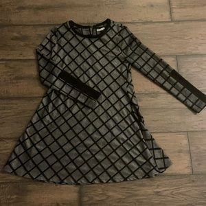 Cato Black Criss-Cross Pattern Dress